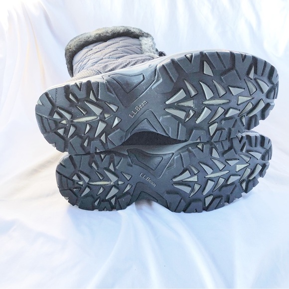 L.L. BEAN | COMMUTER FAUX FUR TRIM QUILTED WINTER SNOW BOOTS SIZE 8.5 - Picture 10 of 10